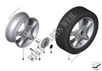 MINI alloy wheel 5 spider spoke 83 for MINI One 1.6i 2000