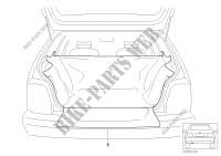 Protective load space cover for Mini Cooper d 2006