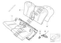 Seat, rear, cushion, & cover, basic seat for MINI One D 2002