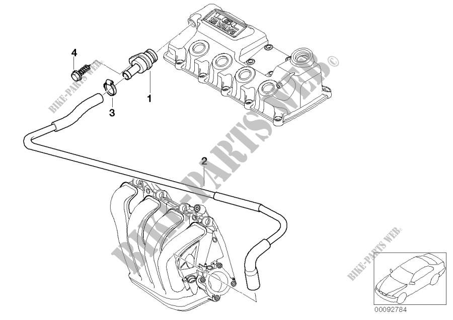 Crankcase Ventilation/oil separator for MINI Cooper S 2002