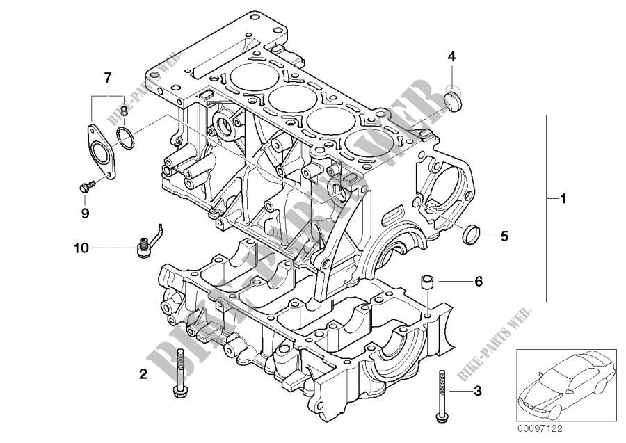 Engine block for MINI Cooper S 2002