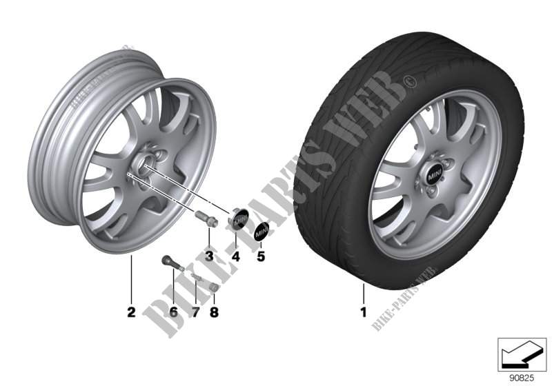 MINI alloy wheel double spoke 87 for MINI Cooper S 2002