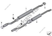 Catalytic converter/front silencer for MINI One Eco 2009
