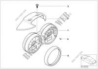 Double instruments, steering column for MINI One D 2002