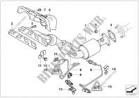 Exhaust manifold with catalyst for MINI Cooper 2000