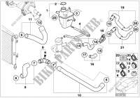 Expansion tank/coolant hoses for MINI One 2003