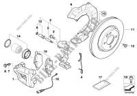 Front wheel brake, brake pad sensor for MINI Cooper S 2003