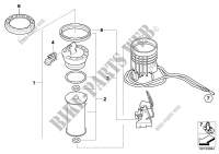 Fuel filter with fuel level sensor right for MINI Cooper S 2002