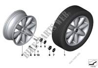 MINI LA wheel, S spoke 85 for MINI One 1.6i 2000