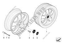 MINI alloy wheel, 5 start spooler 100 for MINI Cooper 2009