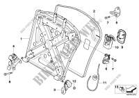 Seat, rear, seat frame, through loading for MINI One D 2002