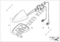 Sing.parts,multiband teleph./GPS antenna for MINI Cooper 2000
