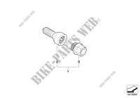 Wheel bolt lock with adaptor for MINI One 2003