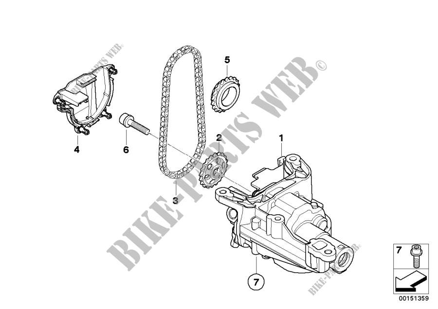 Lubrication system/Oil pump with drive for MINI Cooper 2008