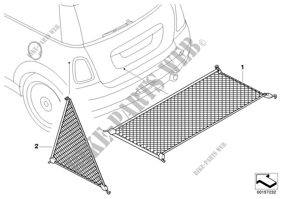 Luggage compartment net for MINI Cooper D 1.6 2009