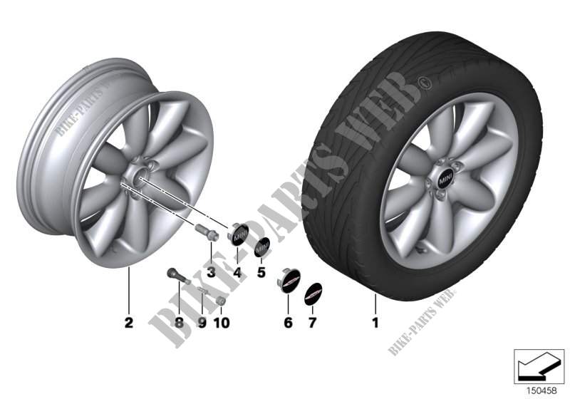 MINI LA wheel, S spoke 85 for MINI Cooper S 2002