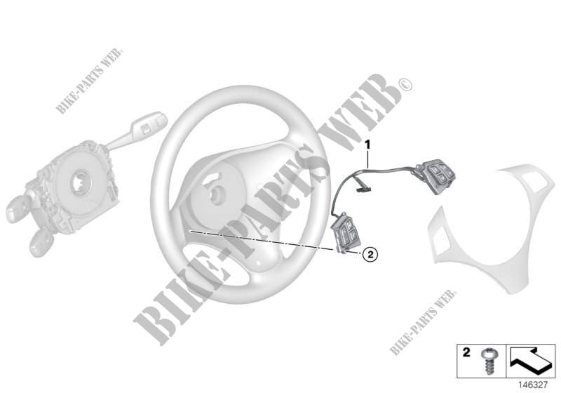 Retrofit multi functional steering wheel for MINI Cooper 2009
