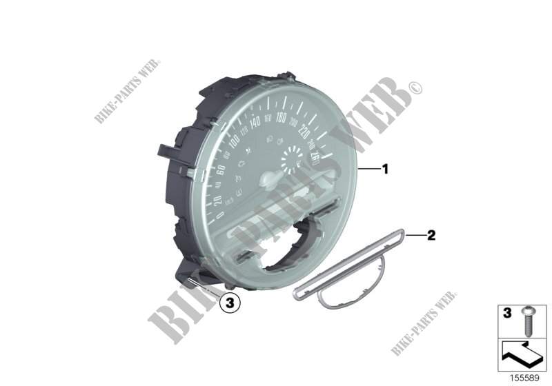 Speedometer, instrument panel for MINI Cooper 2009