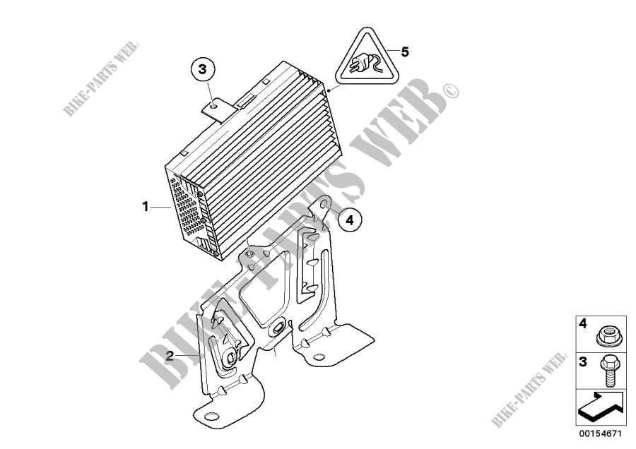 Amplifier / holder hifi system for MINI Cooper D 1.6 2009