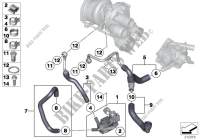 Cooling system, turbocharger for MINI Cooper ALL4 2012