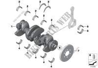 Crankshaft with bearing shells for MINI Cooper 2012