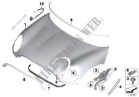 Engine hood/mounting parts for MINI Cooper D 2.0 2010