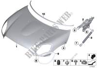 Engine hood/mounting parts for MINI Cooper 2012