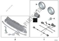Installing set additional headlight for MINI Cooper 2012