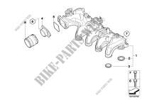 Intake manifold system AGR for MINI One D 2009