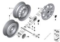 MINI steel disc wheel style12 for MINI Cooper 2006