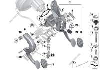 Pedal assy w over centre helper spring for MINI Cooper d 2006