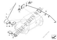 Single parts, antenna for MINI Coop.S JCW 2008