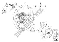 Steering wheel, airbag, shift paddles for MINI Coop.S JCW 2007