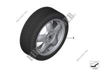 Wint.wheel w.tyre 5 Star sp. R100   15
