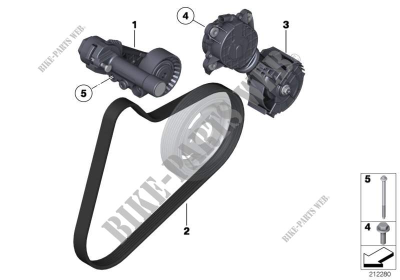 Belt Drive Water Pump/Alternator for MINI Cooper ALL4 2012