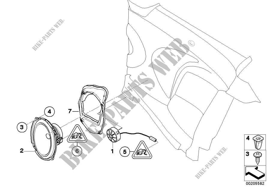 Components, HiFi system, rear for MINI Cooper D 1.6 2009