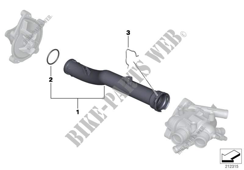 Cooling system pipe for MINI Cooper 2012