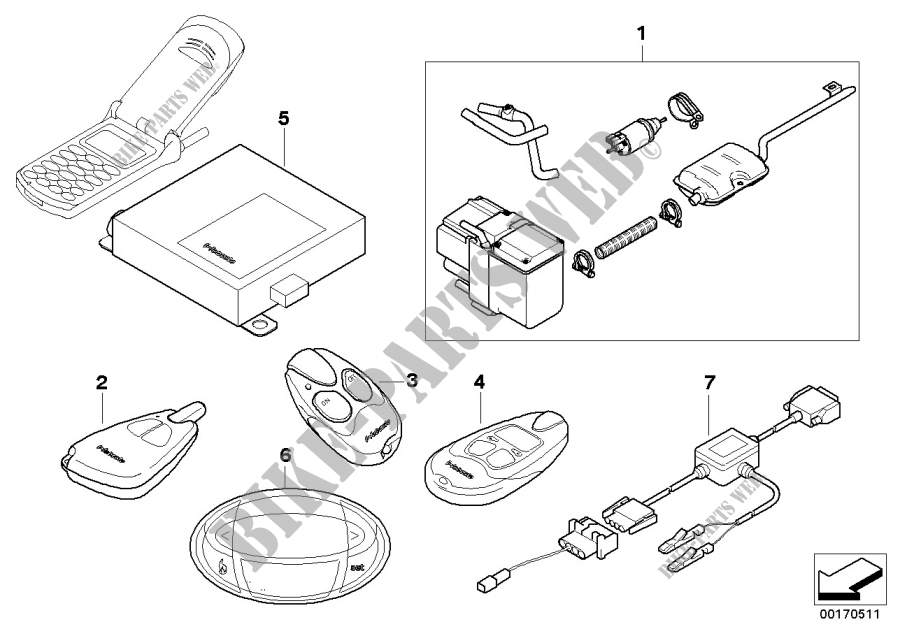 Install.kit, independent heater for MINI One 2009