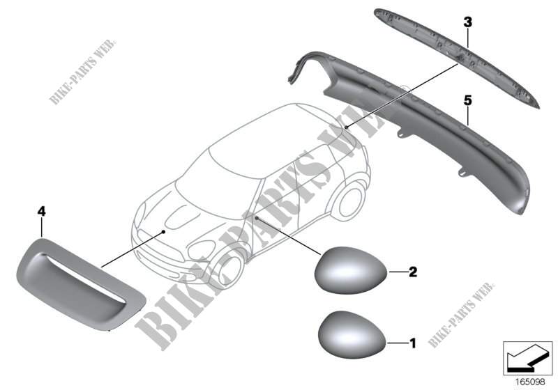 JCW aerodynamics accessories R5x for MINI Cooper 2009