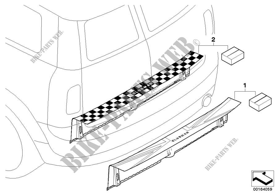 Loading sill cover for MINI One 2009