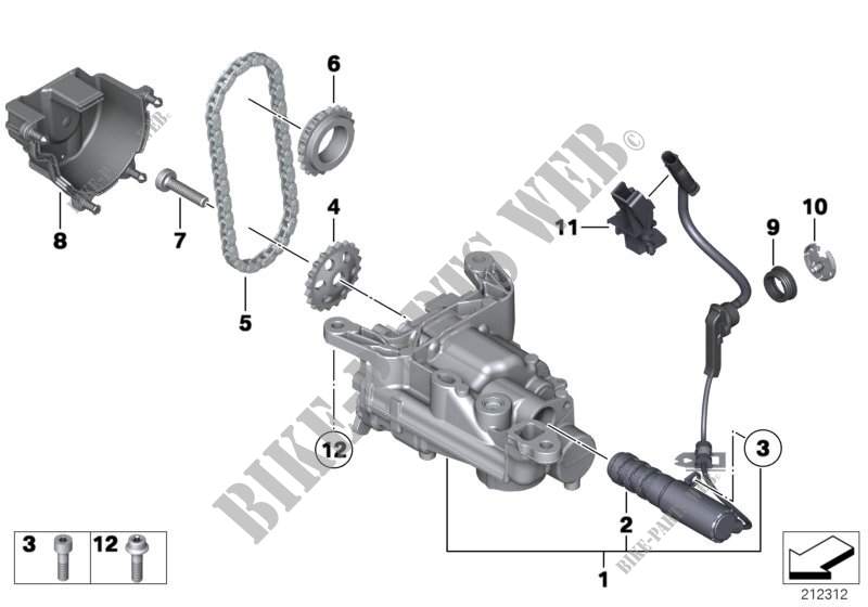 Lubrication system/Oil pump with drive for MINI Coop.S JCW 2012