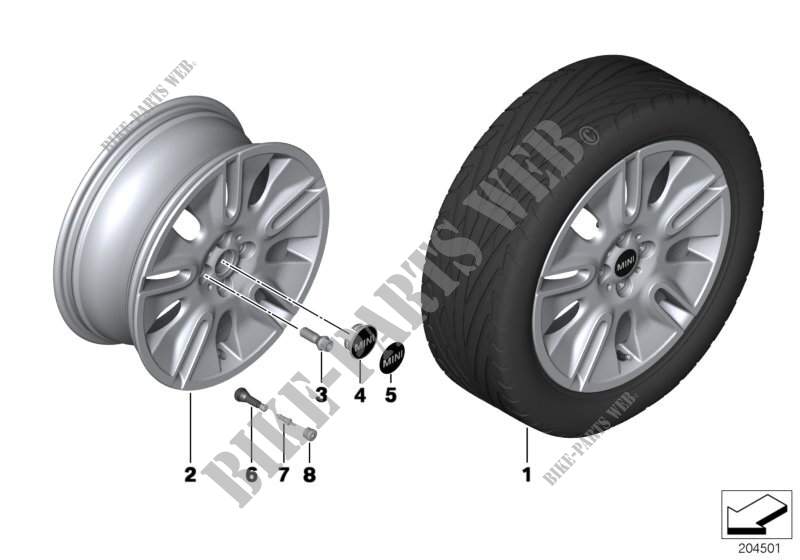 MINI LA wheel Silver Shield 117 for MINI Coop.S JCW 2012