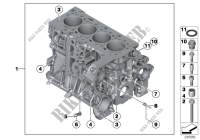 Engine block for MINI Cooper D 1.6 2009