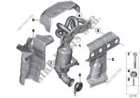 Exhaust manifold with catalyst for Mini Cooper 2012