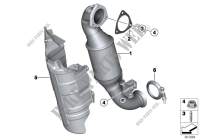 Exhaust manifold with catalyst for MINI Cooper S 2009
