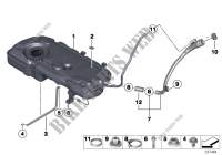 Fuel tank / fastening parts for MINI Cooper 2012