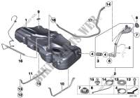 Fuel tank / fastening parts for MINI Cooper D 1.6 2010