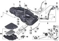 Fuel tank/mounting parts for MINI Cooper d 2007