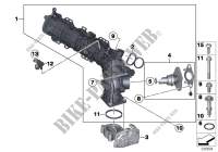 Intake manifold system AGR for MINI Cooper D ALL4 1.6 2012
