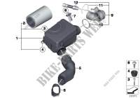 Intake silencer/Filter cartridge/HFM for MINI Cooper SD 2009